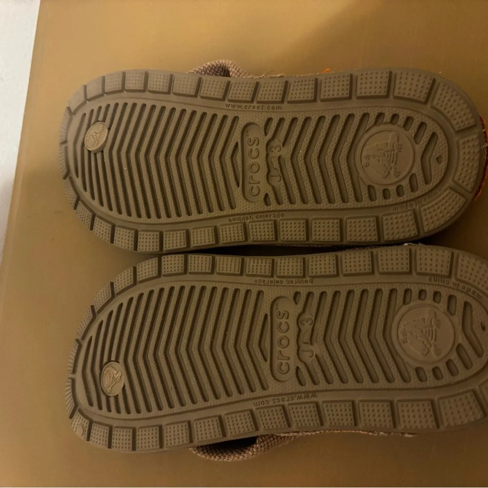 CROCS J3 Kids Sandals in Tan and Orange